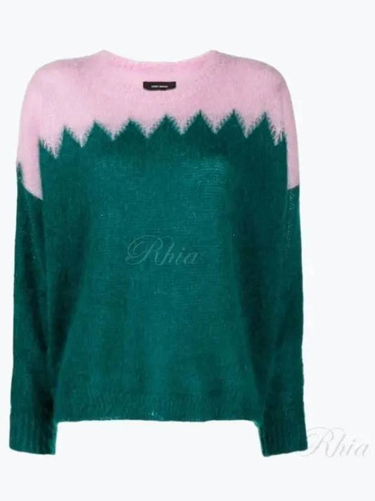 Manny Mohair Knit Top Pink Green - ISABEL MARANT - BALAAN 2