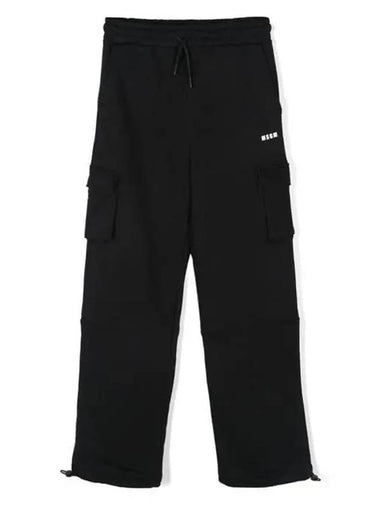 Kids Logo Cargo Pants Black - MSGM - BALAAN 1