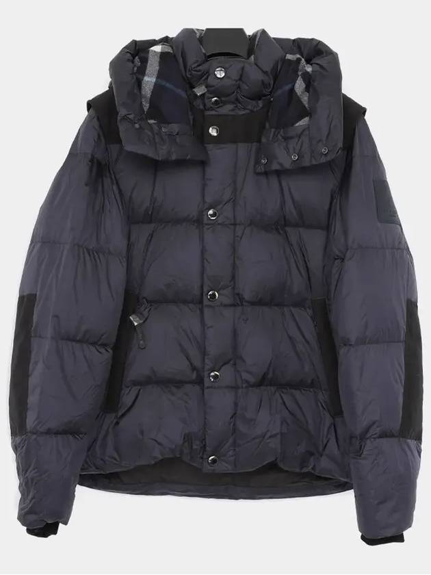 Men's Side Pocket Zip Padding Navy - BURBERRY - BALAAN 4