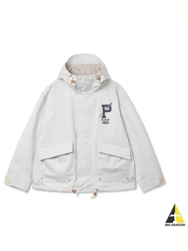 Twill graphic hooded jacket white - POLO RALPH LAUREN - BALAAN 1