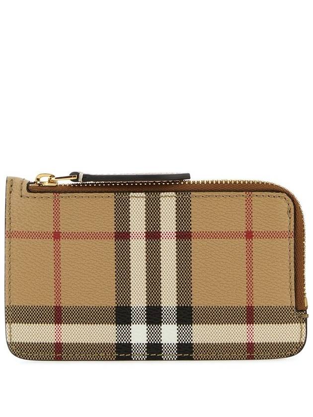 Vintage Check Zipper Card Wallet Beige - BURBERRY - BALAAN 2