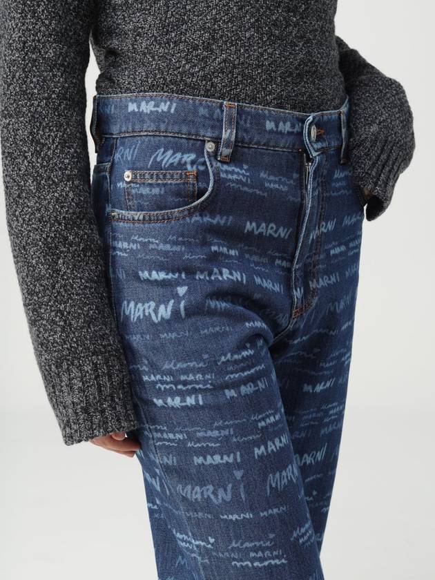 Jeans Marni in denim con logo all over - MARNI - BALAAN 5