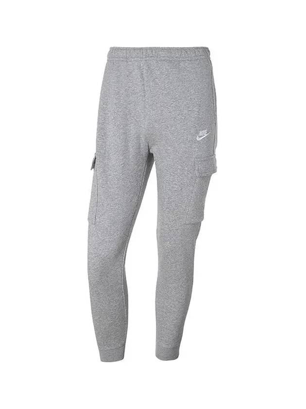 NSW Club Fleece Cargo Track Pants Grey - NIKE - BALAAN 5