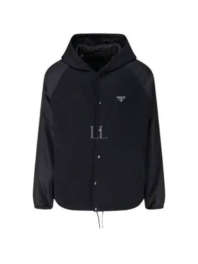 Triangle Logo Felpa Double Re Nylon Jacket Black UJL63B11JEF0806 - PRADA - BALAAN 2