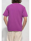 Stitches Two Embroidery Short Sleeve T-Shirt Purple - STONE ISLAND - BALAAN 5