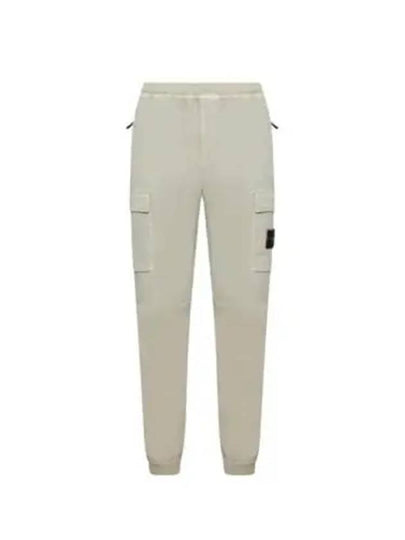 Stretch Cotton Cargo Straight Pants White - STONE ISLAND - BALAAN 2