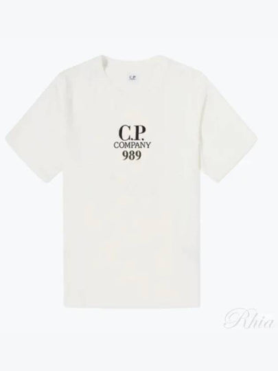 20/1 Jersey Boxy Logo Short Sleeve T-Shirt White - CP COMPANY - BALAAN 2