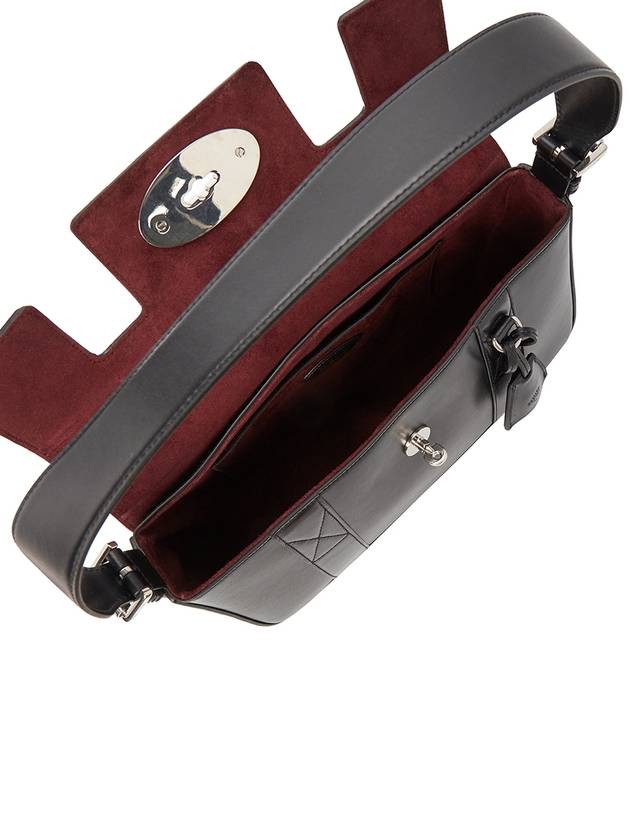 East West Bayswater Smooth Shiny Classic Calf Shoulder Bag Black - MULBERRY - BALAAN 7