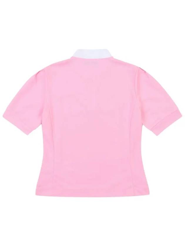 puff sleeve half zip-up t-shirt OF9013LAPINK - ONOFF - BALAAN 2