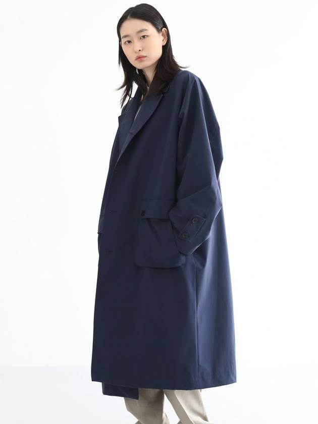 Oversized Seine Raincoat Navy - IFELSE - BALAAN 4