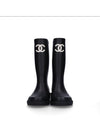 CC Logo Caoutchouc Rain Boots Black - CHANEL - BALAAN 5