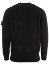 Logo Patch Lambswool Crewneck Knit Top Black - STONE ISLAND - BALAAN 6