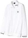 YOKO Collar Neck Two Way Half Zip Up Long Sleeve Sweatshirt WHITE - 20THHOLE - BALAAN 3