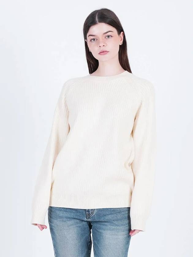 Hazy Ribbed Raglan Knit Ivory - CHANCE'S NOI - BALAAN 2