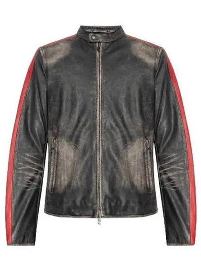 Distressed biker jacket A148410NKBI - DIESEL - BALAAN 2