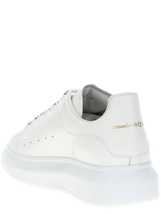 Oversized Leather Tab Low Top Sneakers White - ALEXANDER MCQUEEN - BALAAN 3