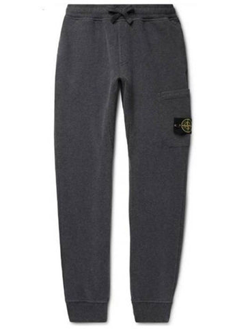 Men's Wappen Patch Jogger Pants Grey - STONE ISLAND - BALAAN 1