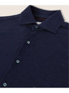 Andrew Cashmere Silk Long Sleeve Shirt Navy - LORO PIANA - BALAAN 5