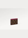 Monogram Card Wallet Fuchsia Brown - LOUIS VUITTON - BALAAN 3