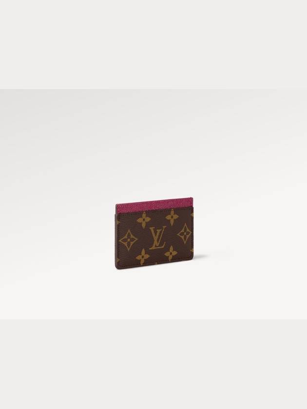 Monogram Card Wallet Fuchsia Brown - LOUIS VUITTON - BALAAN 3