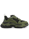 Triple S Low-Top Sneakers Black Army Green - BALENCIAGA - BALAAN 1