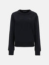 Logo Patch Regular Fit Crew Neck Sweatshirt Black - ACNE STUDIOS - BALAAN 2