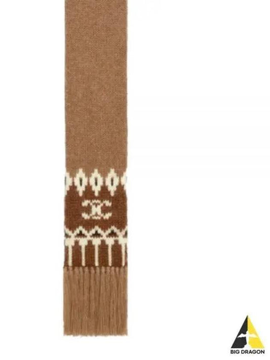 Triomphe Fair Isle Muffler Camel - CELINE - BALAAN 2