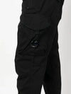 Stretch Sateen Loose Fit Cargo Pants Black - CP COMPANY - BALAAN 5