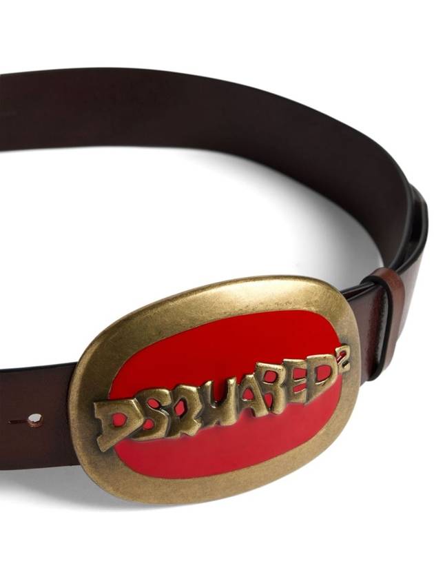 leather belt BEM0293 12900001 M2035 BROWN - DSQUARED2 - BALAAN 4