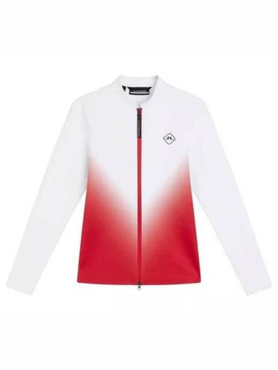 Halo Full Zip Mid Layer Zip Up Jacket White Red - J.LINDEBERG - BALAAN 2