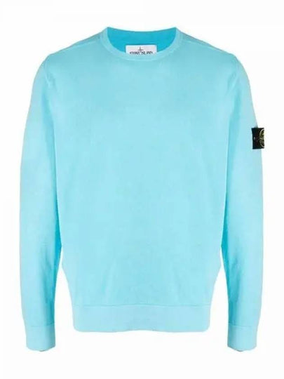 Wappen Patch Cotton Knit Top Sky Blue - STONE ISLAND - BALAAN 2