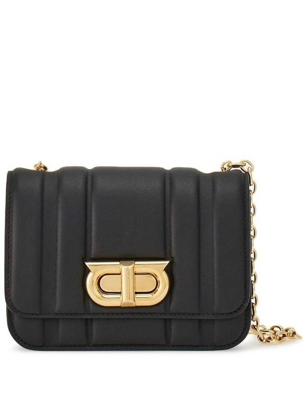 New Gancini Mini Shoulder Bag Black - SALVATORE FERRAGAMO - BALAAN 2