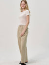 Semi Wide Pintuck Cotton Pants_Beige - SORRY TOO MUCH LOVE - BALAAN 3