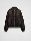 Padded Denim Jacket Brown - PRADA - BALAAN 2