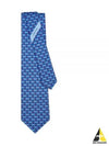 Tiger Print Silk Tie Blue - SALVATORE FERRAGAMO - BALAAN 2