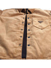 Triangle Logo Corduroy Velvet Shirt Jacket Beige SC554M 144R F0346 - PRADA - BALAAN 6