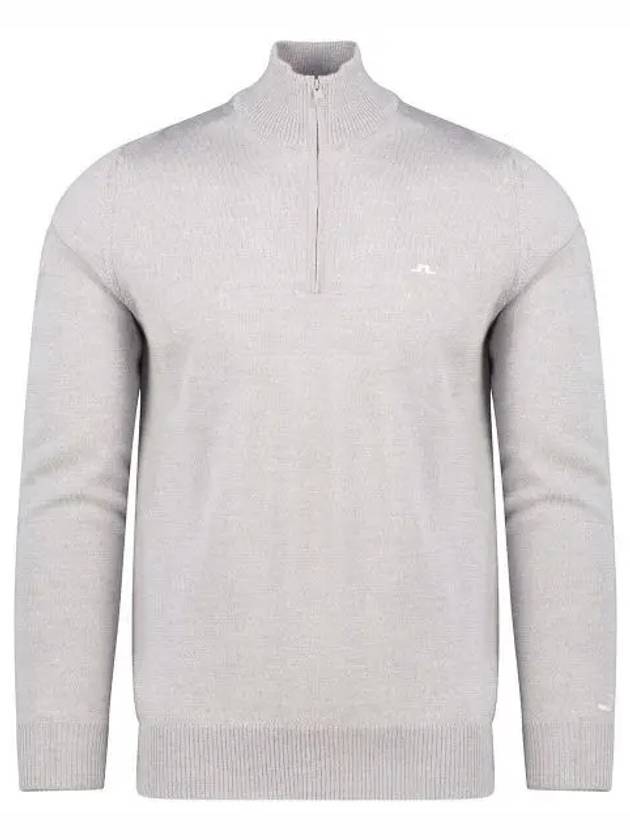 Kian Half Zip-Up Knit Top Melange Grey - J.LINDEBERG - BALAAN 2