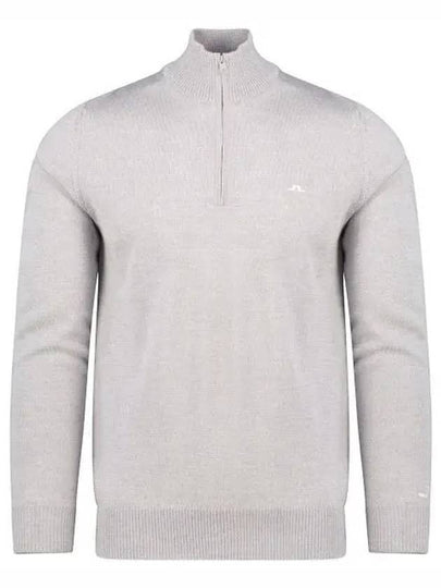 Kian Half Zip-Up Knit Top Melange Grey - J.LINDEBERG - BALAAN 2