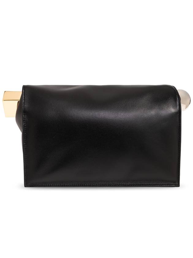 Round Square Logo Clutch Bag Black - JACQUEMUS - BALAAN 4