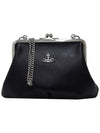 Vegan Leather Granny Frame Purse Tote Bag Black - VIVIENNE WESTWOOD - BALAAN 4