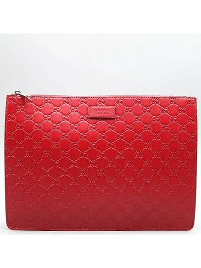 429004 Red Shima leather clutch and crossbag - GUCCI - BALAAN 2