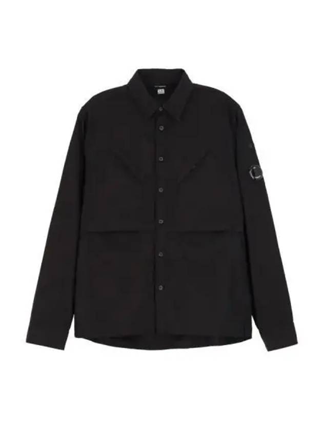 C P COMPANY CP Cotton Ripstop Pocket Shirt Black - CP COMPANY - BALAAN 1