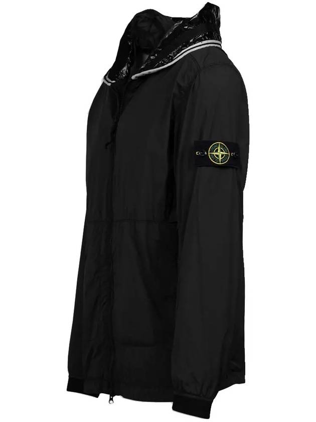 Wappen Patch Skin Touch Nylon Hooded Jacket Black - STONE ISLAND - BALAAN 5