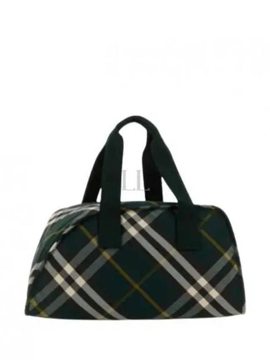 Shield Check Pattern Medium Duffel Bag Green - BURBERRY - BALAAN 2