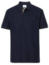 Men's CHUNKY Monogram motif cotton Polo Shirt navy - BURBERRY - BALAAN 3