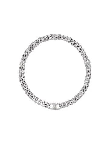 Triomphe Gourmette Rhodium Finish Necklace Silver - CELINE - BALAAN 1