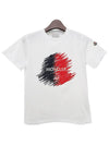 Kids Logo Motif Print Short Sleeve T Shirt 12Y 14Y Optical White 8C00022 89AFV 002 - MONCLER - BALAAN 2