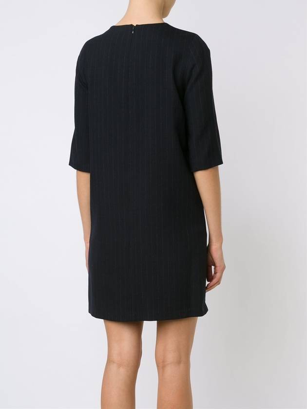 Midnight blue wool pinstripe shift dress - 3.1 PHILLIP LIM - BALAAN 3