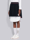 University Striped Mini Pleated Skirt Navy - THOM BROWNE - BALAAN 3