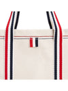 Double Face Cotton Small Tool Tote Bag Off White - THOM BROWNE - BALAAN 9